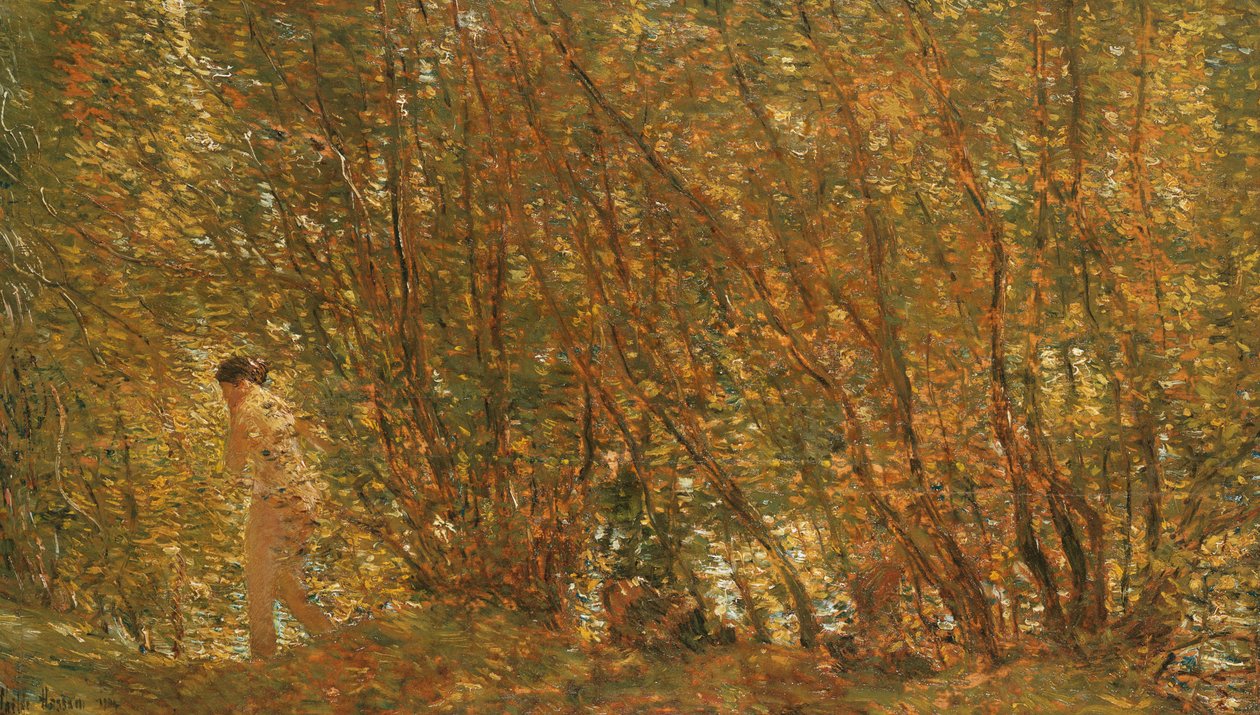Leppien alla tekijältä Childe Frederick Hassam