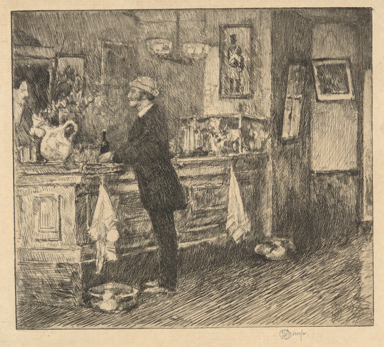 New England Barroom tekijältä Childe Hassam