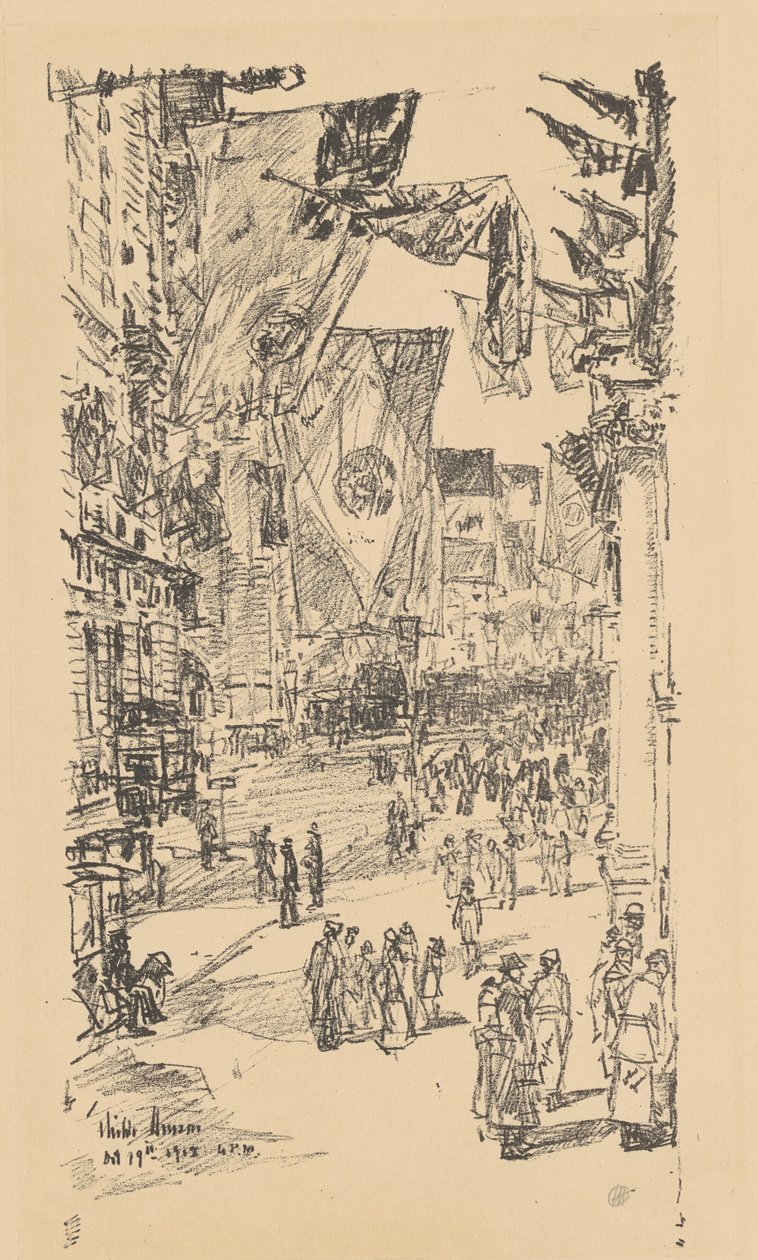 Avenue of the Allies tekijältä Childe Hassam