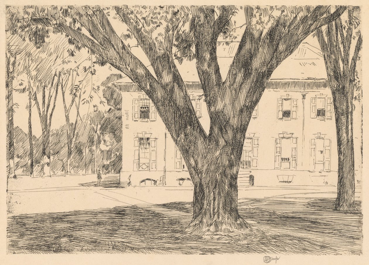 Kampus ja kirjasto, Andover tekijältä Childe Hassam