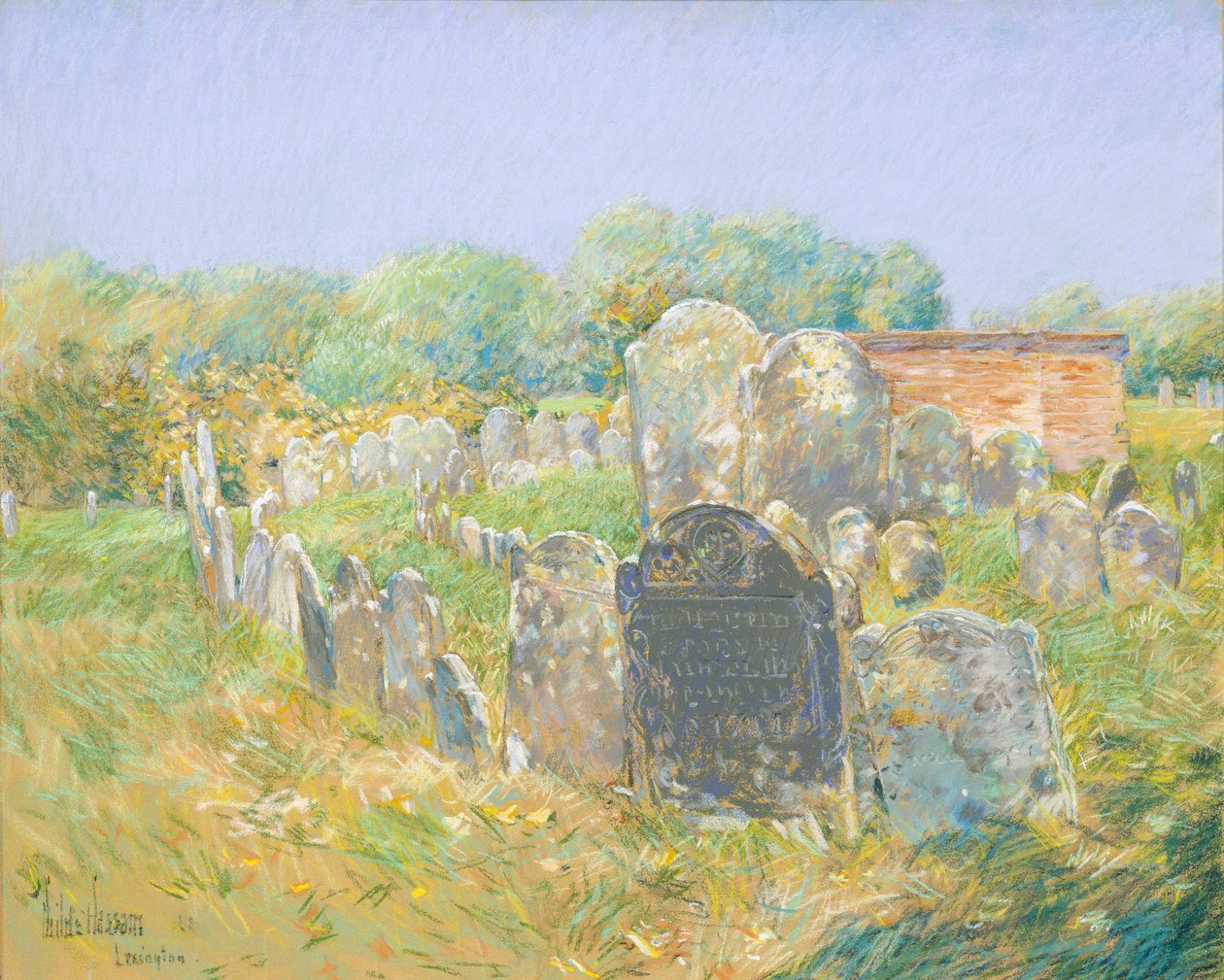 Lexingtonin siirtomaahautausmaa tekijältä Childe Hassam