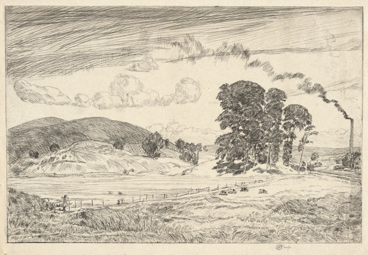 Danbury Hills, 1920 tekijältä Childe Hassam