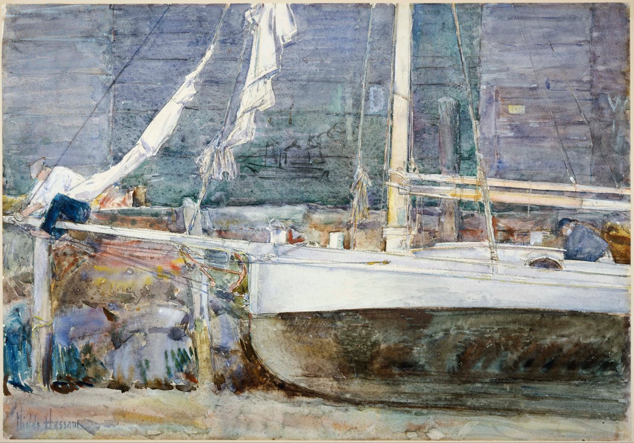 Kuivatelakka, Gloucester tekijältä Childe Hassam