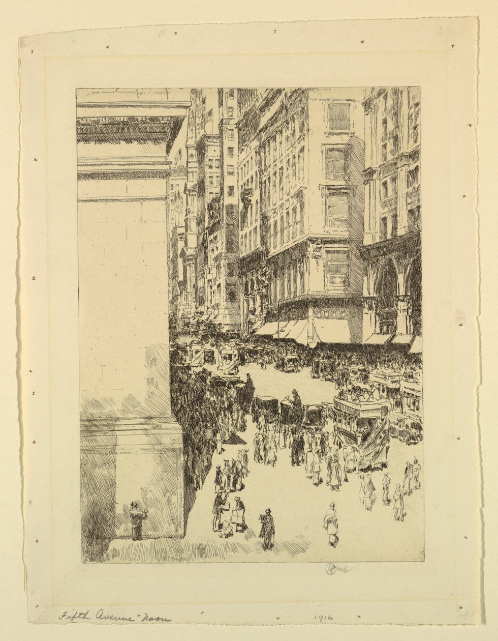 Fifth Avenue, keskipäivä tekijältä Childe Hassam