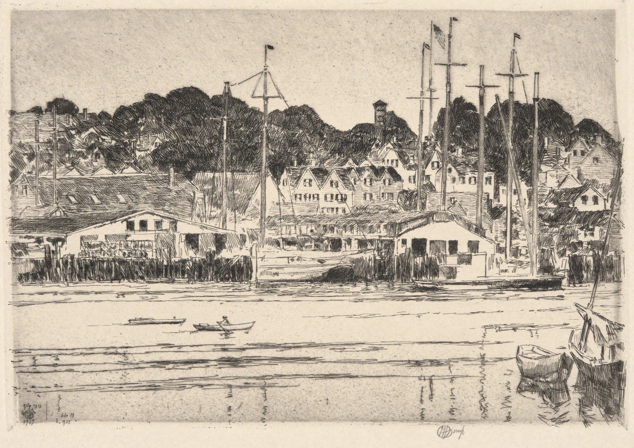 Gloucester, Inner Harbor, 1919 tekijältä Childe Hassam