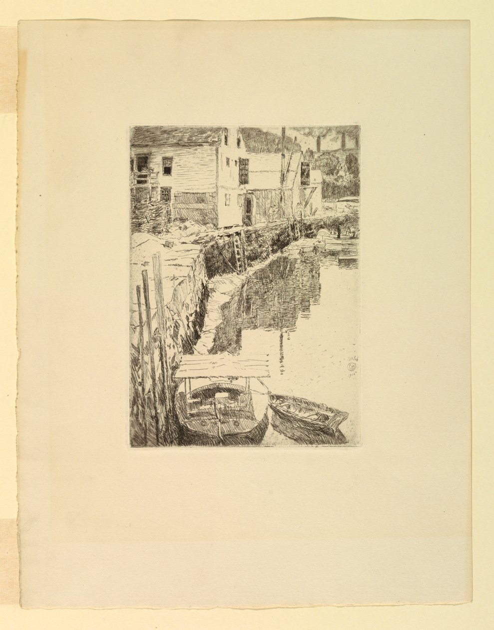 Satama: Cos Cob, Connecticut tekijältä Childe Hassam