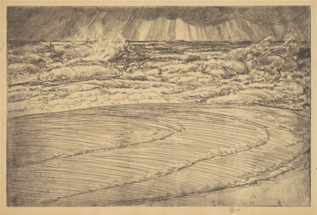 Heavy Surf, High Tide, Easthampton tekijältä Childe Hassam