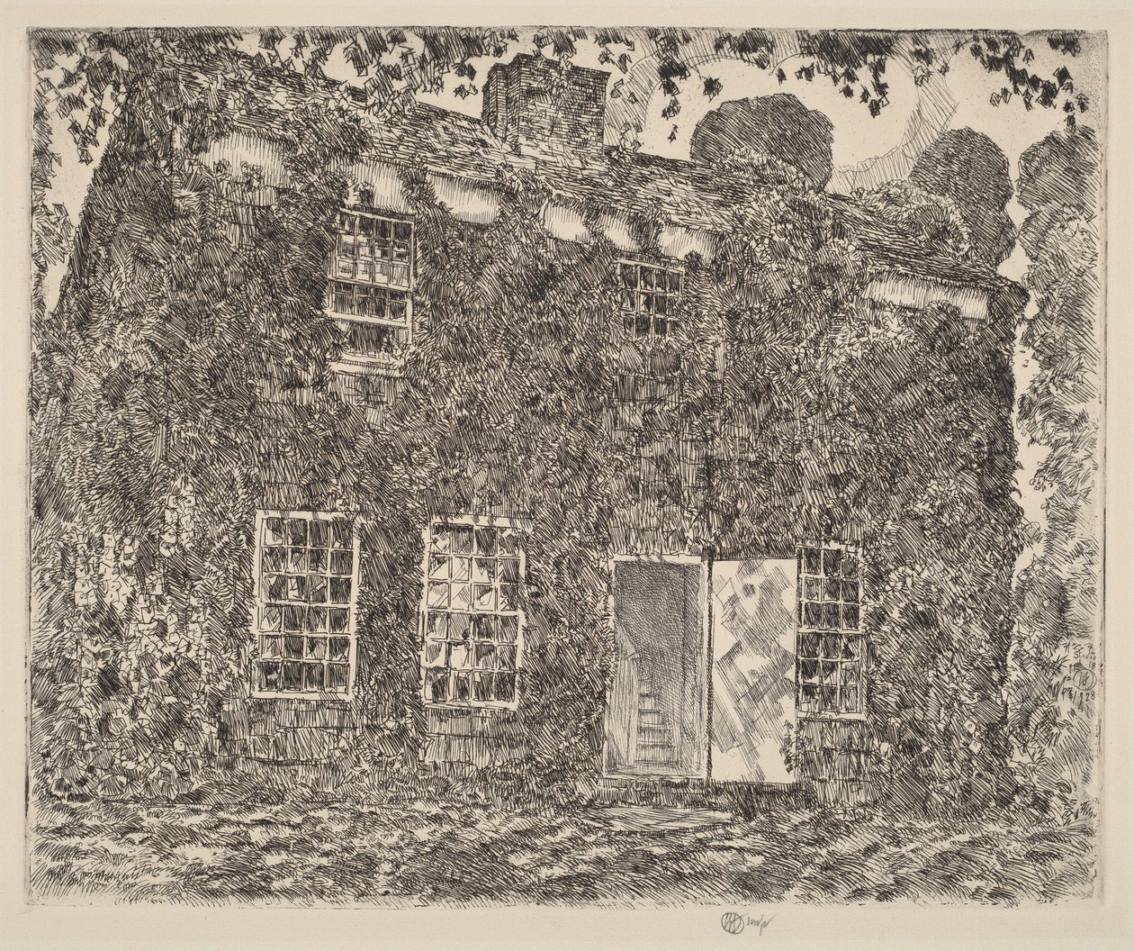 Home Sweet Home -mökki, nro 3, Easthampton tekijältä Childe Hassam