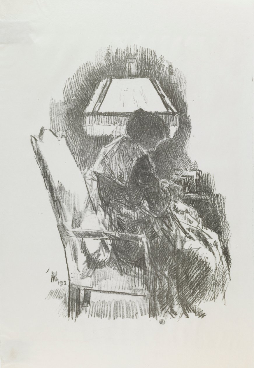 Rouva Hassam Knitting tekijältä Childe Hassam