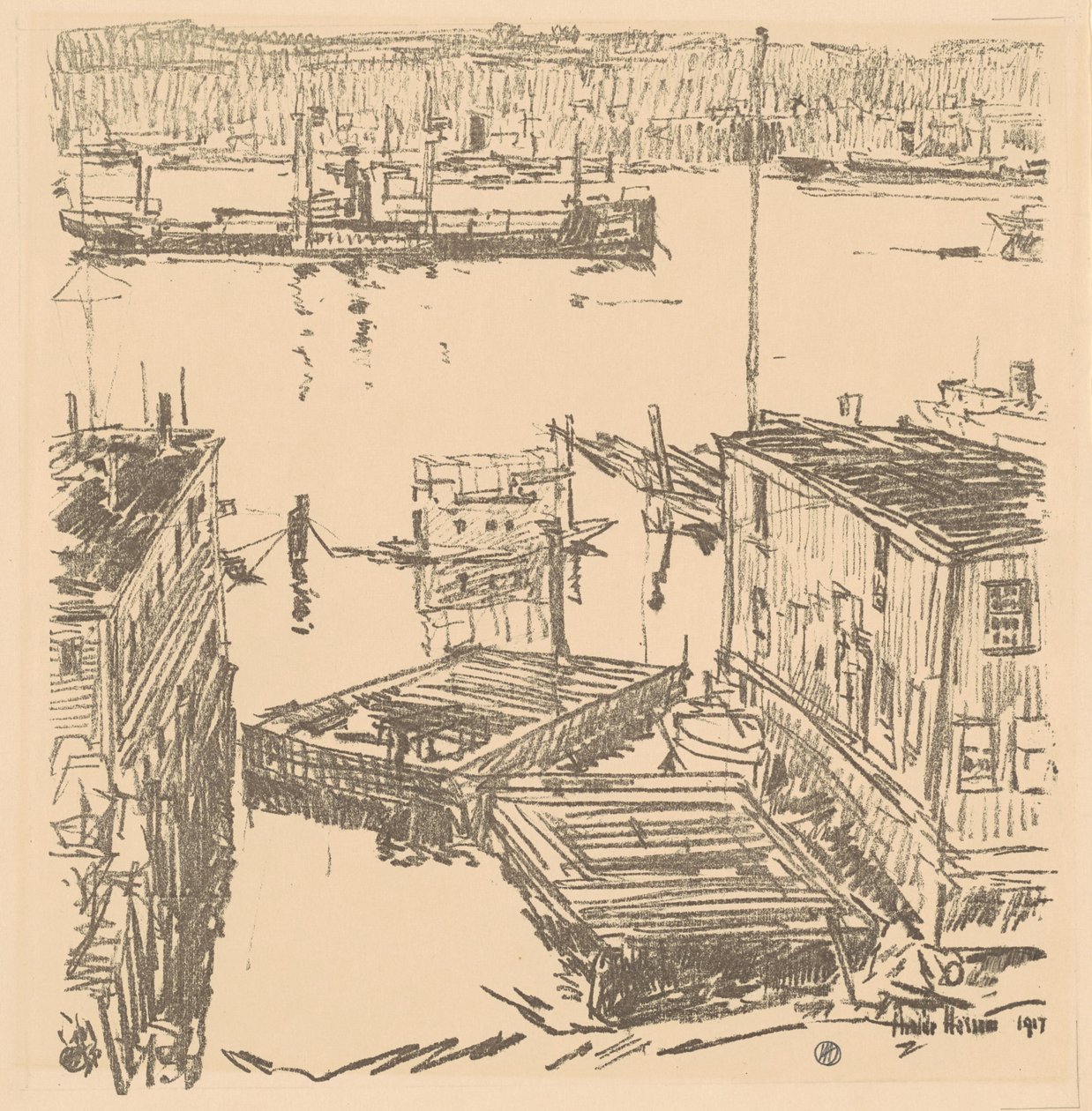North River tekijältä Childe Hassam