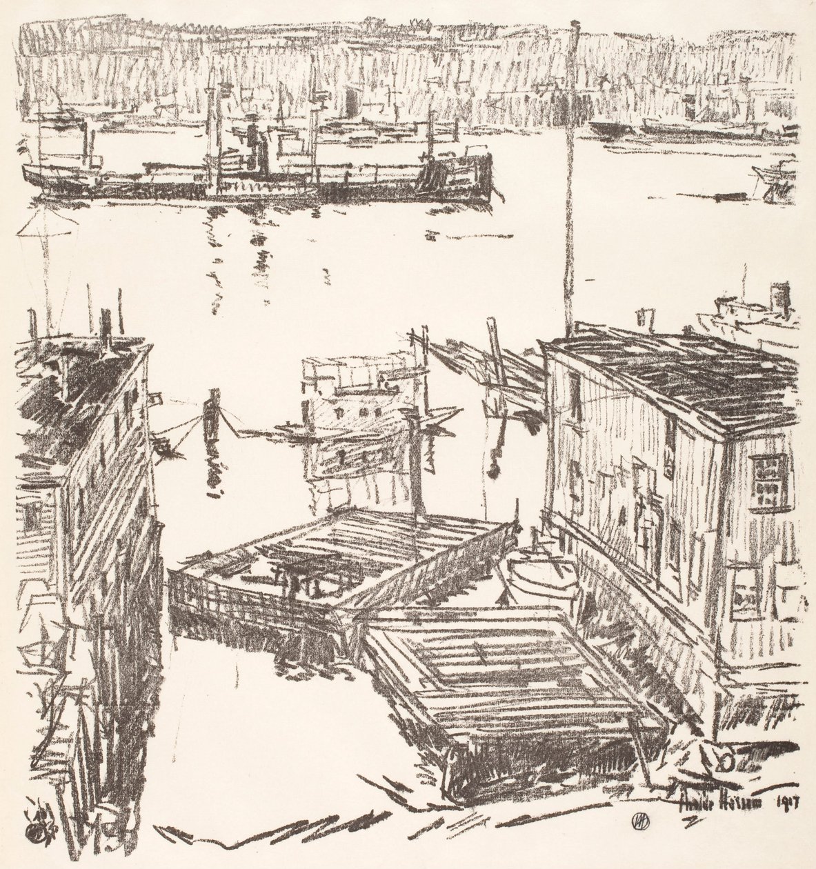 North River tekijältä Childe Hassam