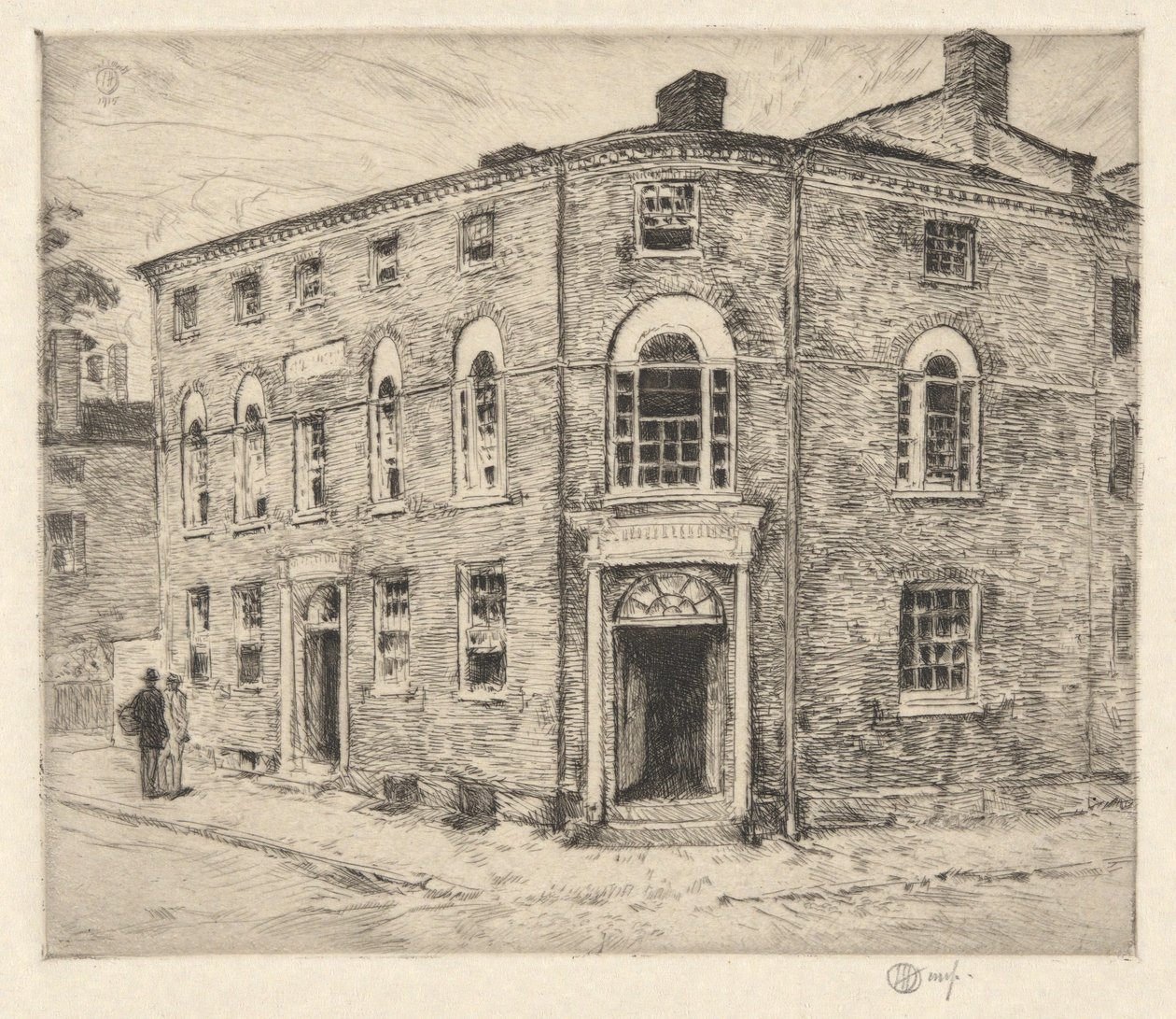 Old Custom House, Portsmouth, 1915 tekijältä Childe Hassam