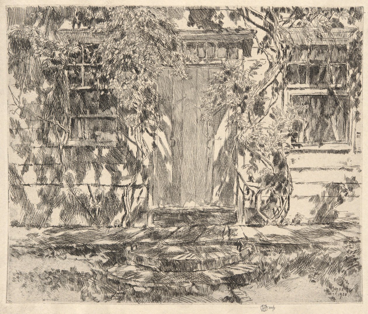 Old Doorway, Easthmapton, 1920 tekijältä Childe Hassam