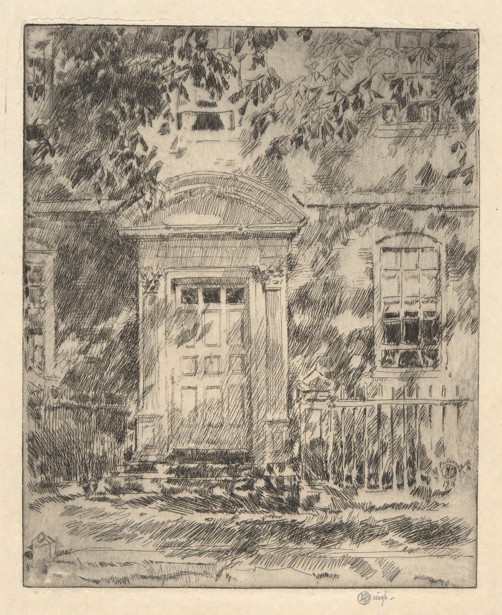 Portsmouth Doorway, 1916 tekijältä Childe Hassam