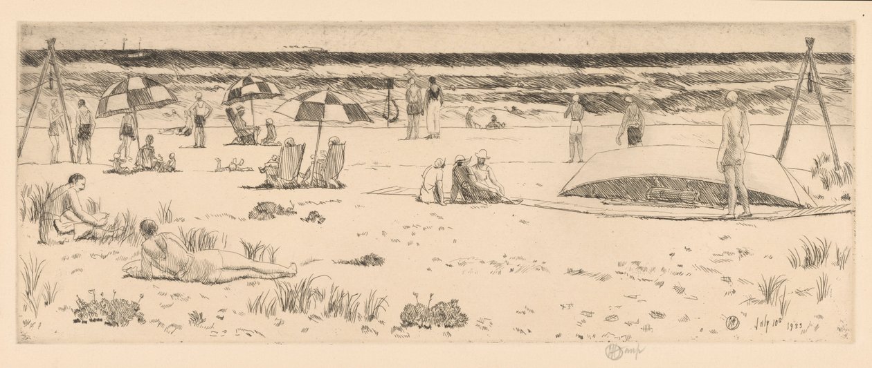 The Beach Club, Easthampton tekijältä Childe Hassam
