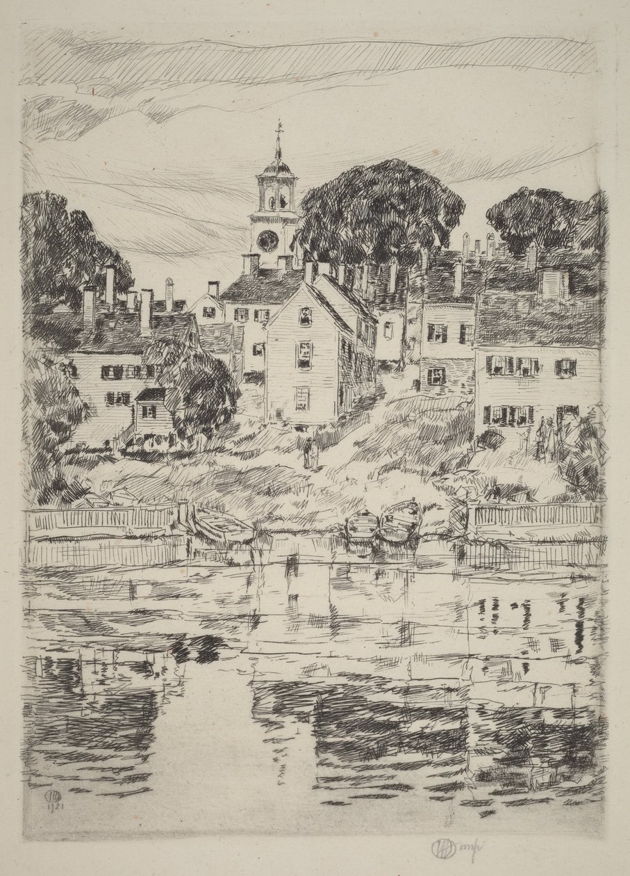 Kirkontorni, Portsmouth tekijältä Childe Hassam