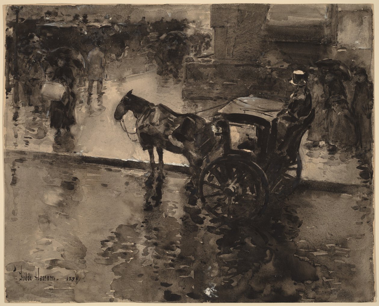 Avenuen nousuvesi tekijältä Childe Hassam