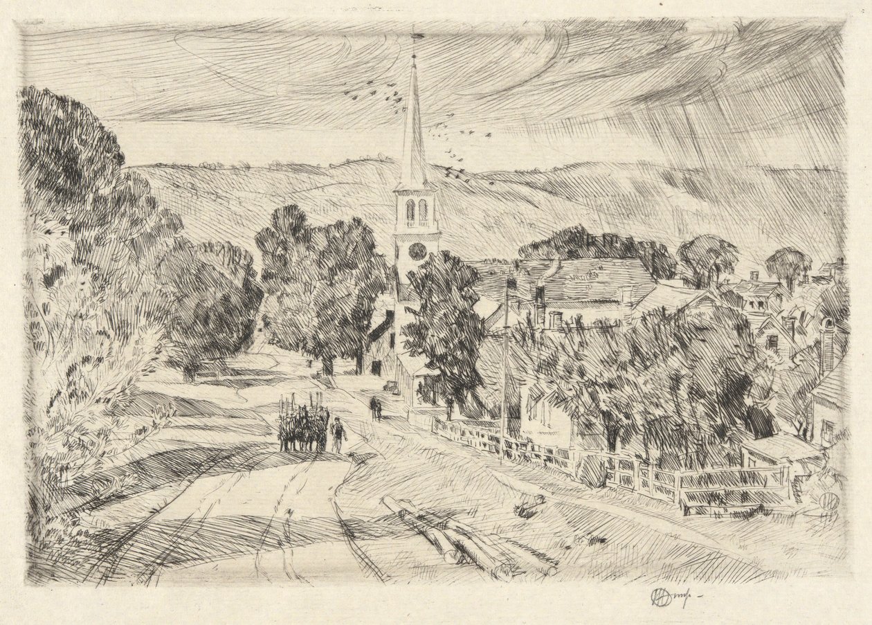 Vermont Village, 1923 tekijältä Childe Hassam