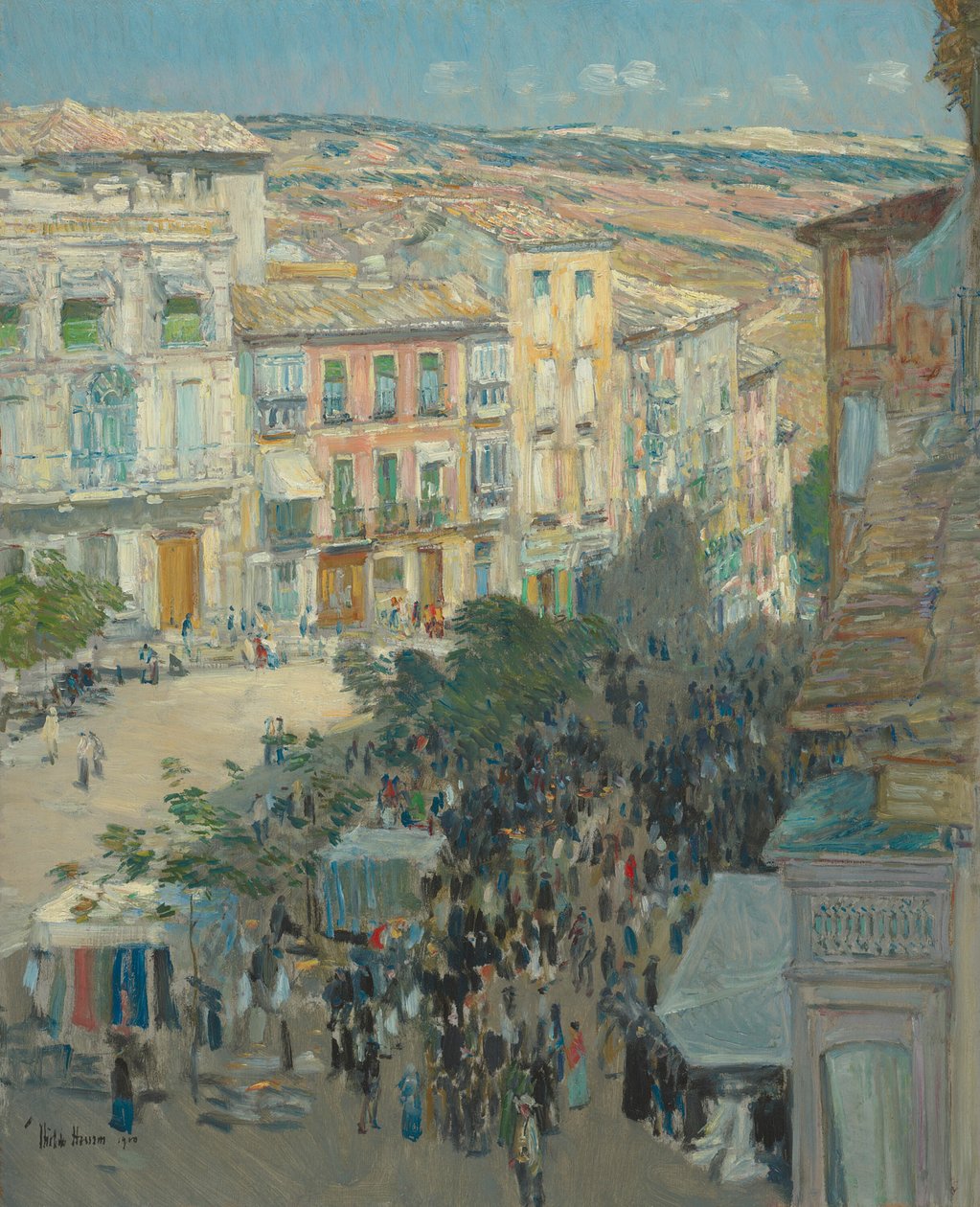 Näkymä eteläranskalaiseen kaupunkiin tekijältä Childe Hassam