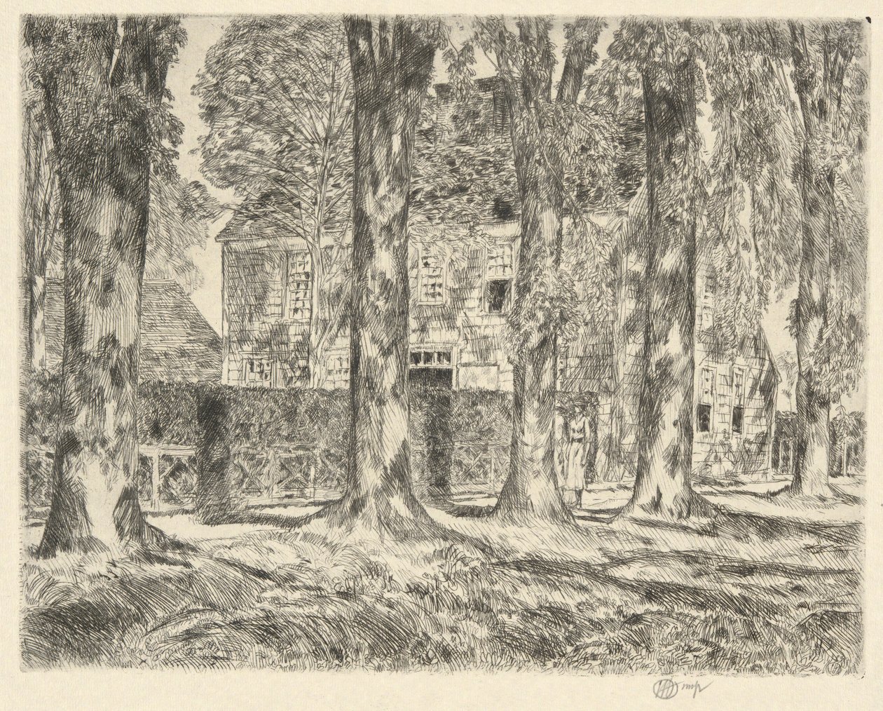 Village Elms, 1923 tekijältä Childe Hassam