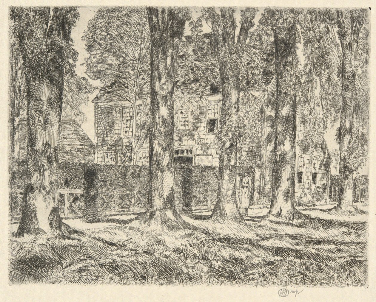 Village Elms, 1923 tekijältä Childe Hassam