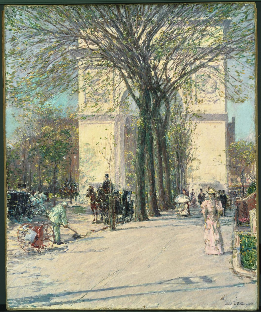 Washingtonin riemukaari keväällä tekijältä Childe Hassam