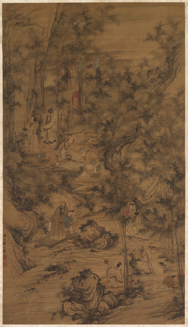 Bamboo Groven seitsemän arvoista tekijältä China, Qing dynasty