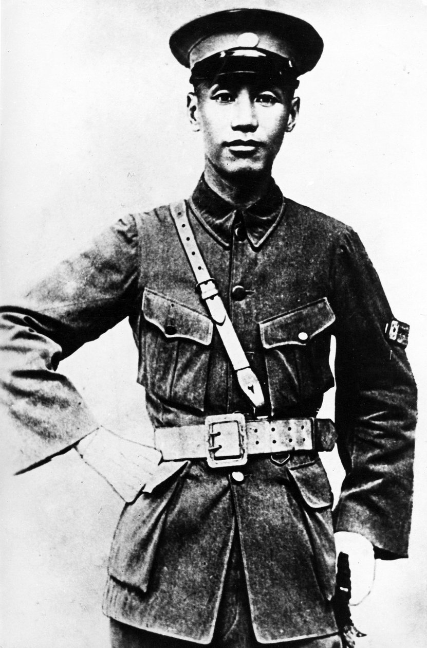 Nuoren Chiang Kai Shekin muotokuva, noin 1920-luku tekijältä Chinese Photographer