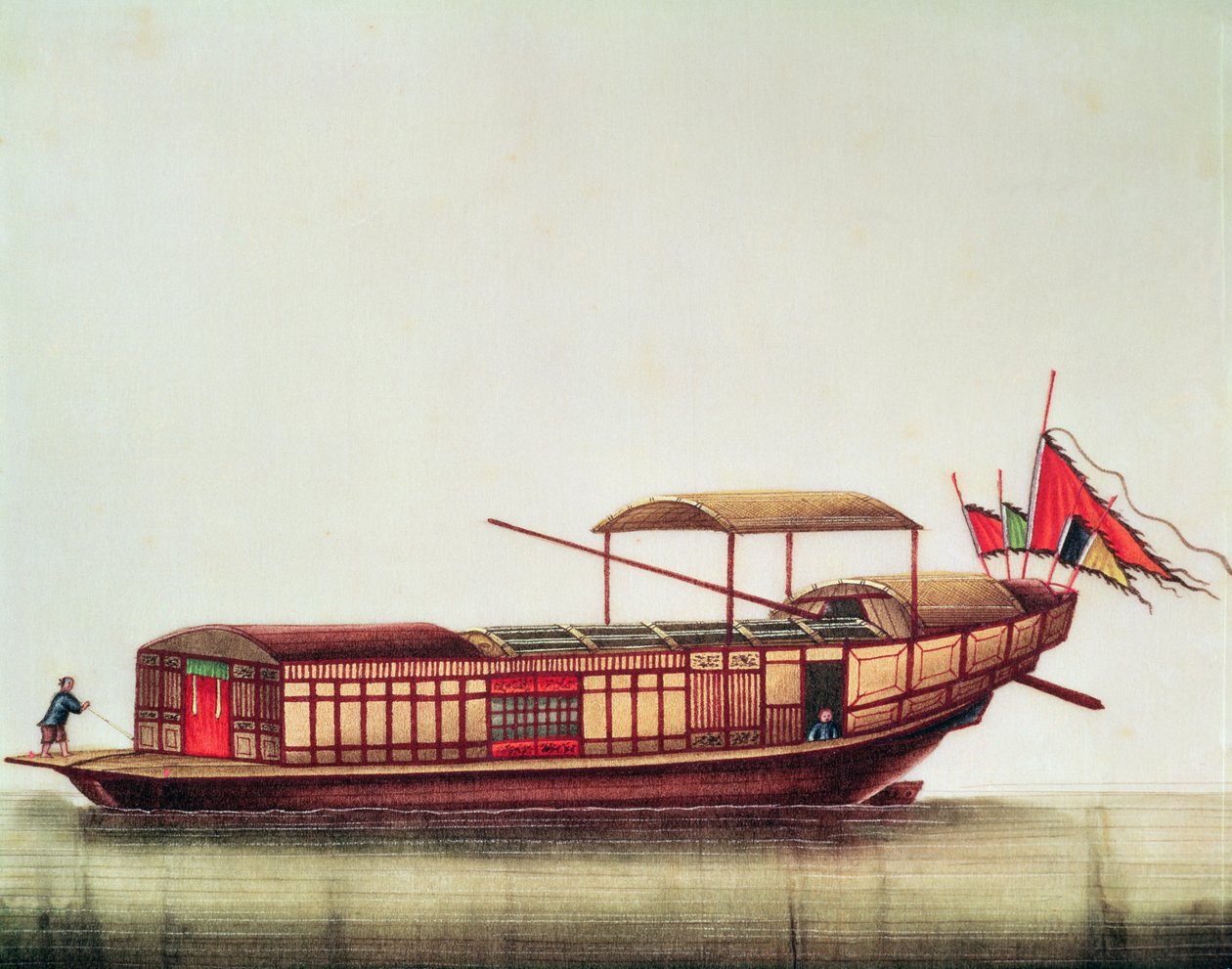Kiinalainen sampan, Qianlongin kausi (1736-96). tekijältä Chinese School
