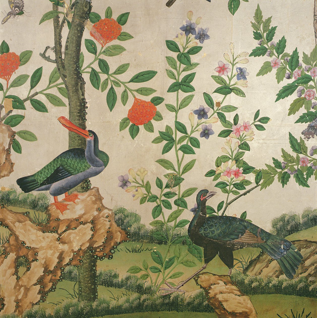 Lintu-taustakuva, n. 1840 tekijältä Chinese School
