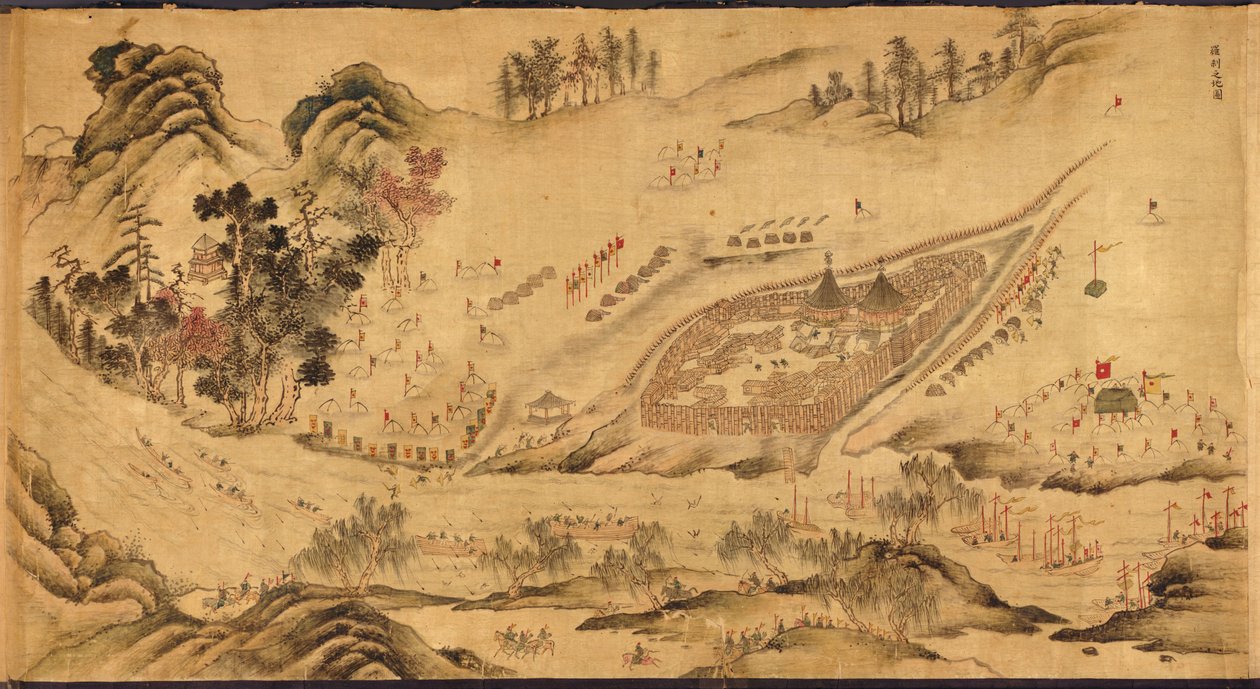 Kartta venäläisleirillä Itä-Siperiassa, 1689-1722 tekijältä Chinese Master