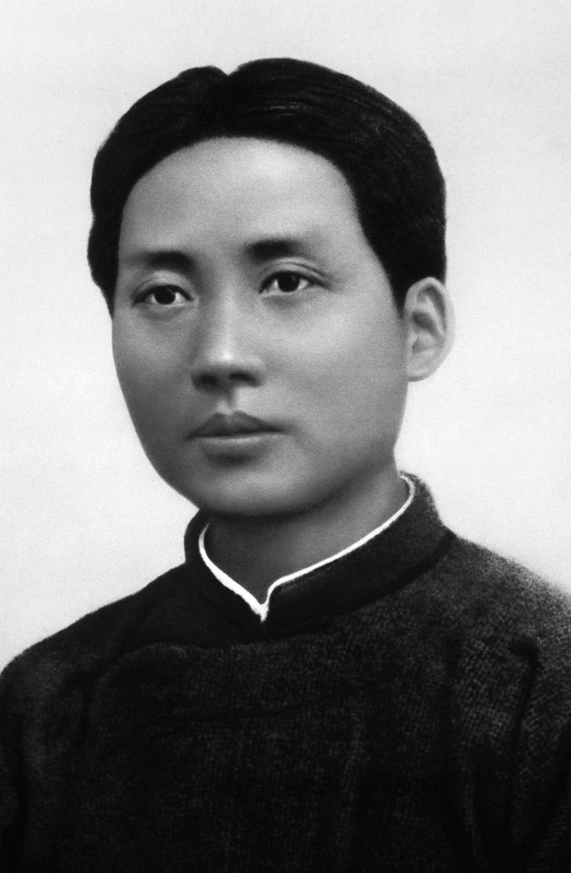 Muotokuva Mao Tse-Tungista (Mao Ze-Dong tai Mao Zedong tai Mao Tse Toung tai Mao Tso Tong) (1893-1976), nuoresta miehestä, josta tuli Kiinan valtionpäämies - Kiina, noin 1915 tekijältä Chinese Photographer