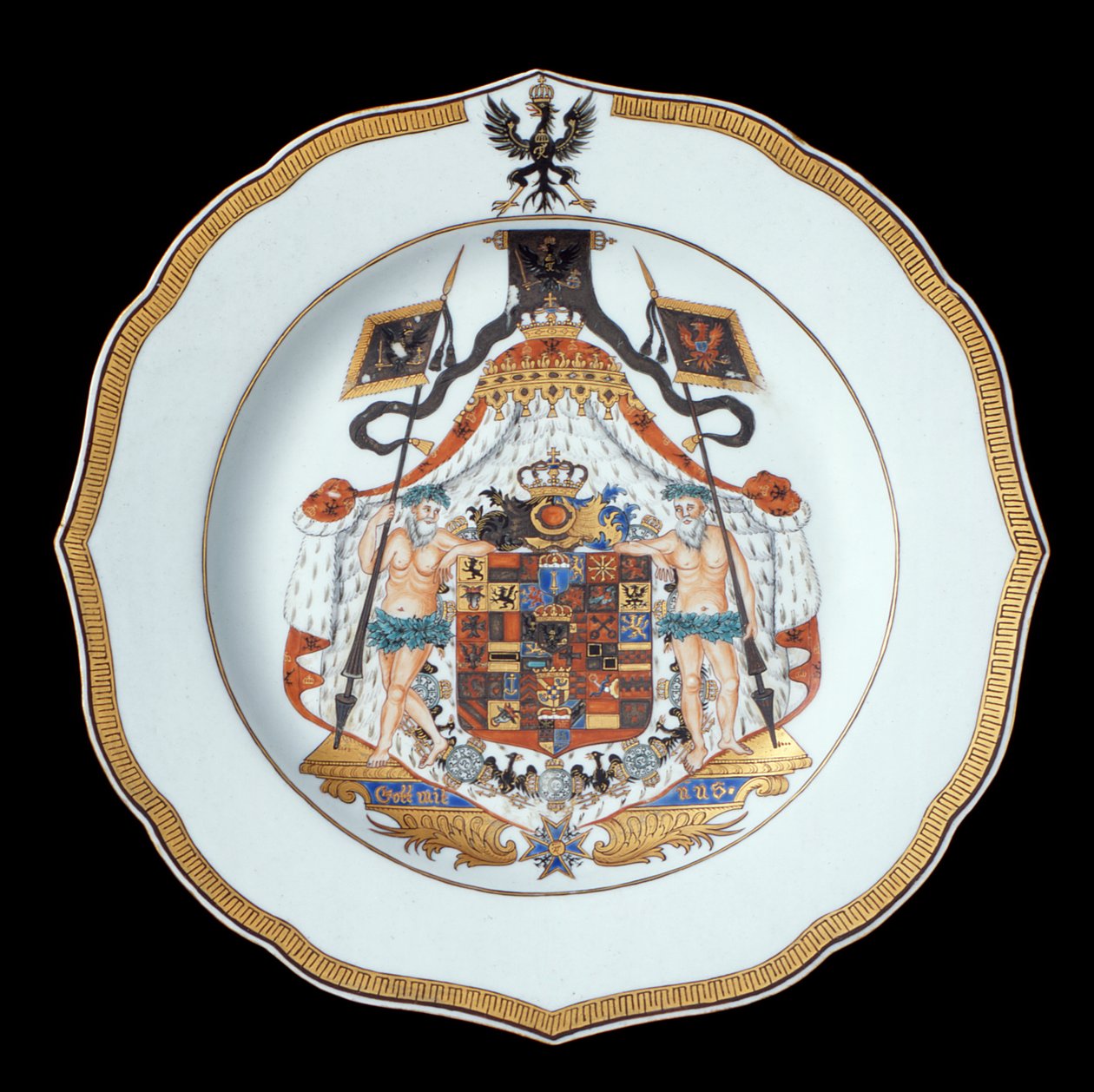 An Armorial ruokalautanen, Qianlong-kausi (1736-1795) n. 1755 (posliini) tekijältä Chinese School