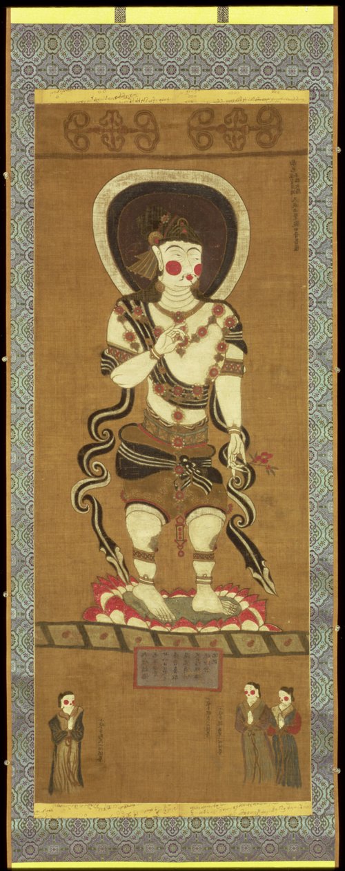 Avalokitesvara, myötätunnon Buddha Mogaon luolista, Dunhuang, Gansun maakunta, Kiina tekijältä Chinese School