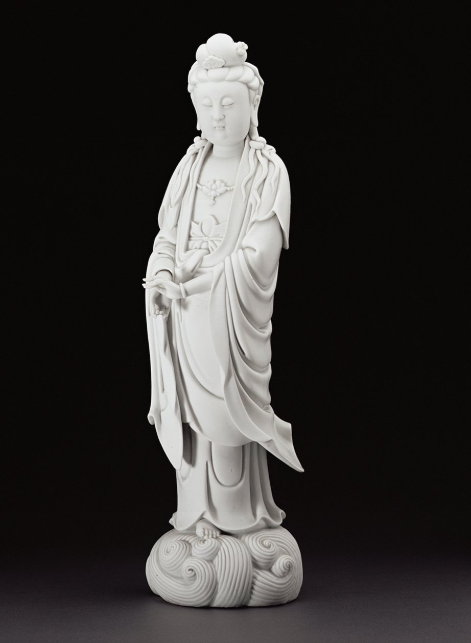 Blanc de Chine -hahmo Guanyinista, n. 1800 (posliini) tekijältä Chinese School