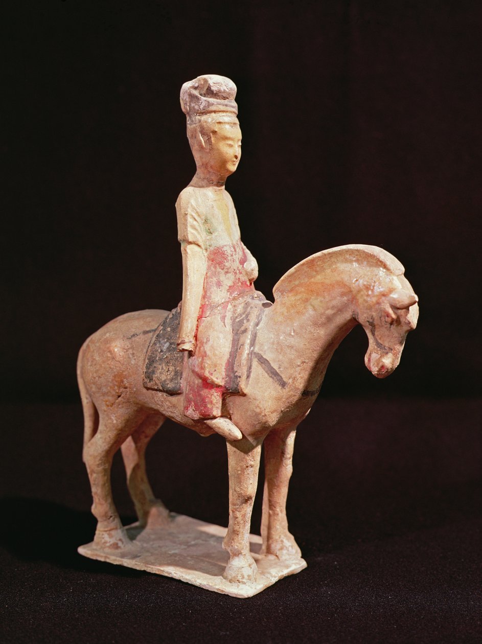 Cavalier, Tang-dynastia (618-906) (keraaminen) tekijältä Chinese School