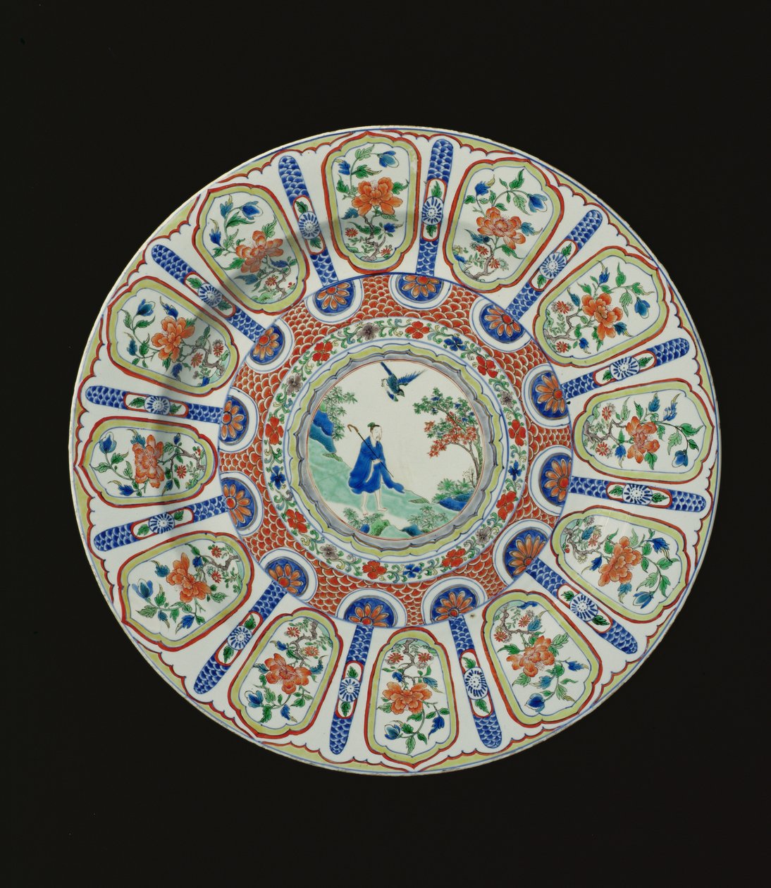 Laturi, joka kuvaa kuolematonta Tang-runoilijaa Li Baia, Kangxi-kausi, n. 1690 (posliini) tekijältä Chinese School