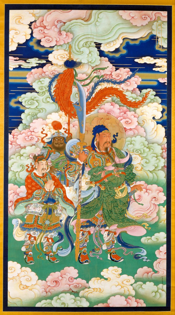 Keisari Guan, riippuva kirjakäärö, n. 1700 tekijältä Chinese School
