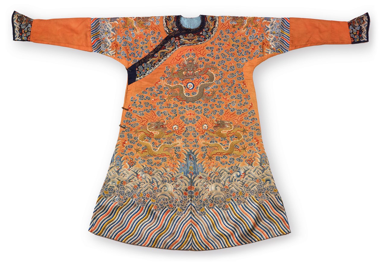 Muodollinen hovin viitta, Qing-dynastia, Jifu Kiina, 1800-luvun puoliväli tekijältä Chinese School