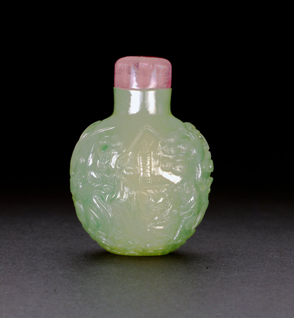 Jadeite-nuuskapullo, n. 1780-1850 (jade) tekijältä Chinese School
