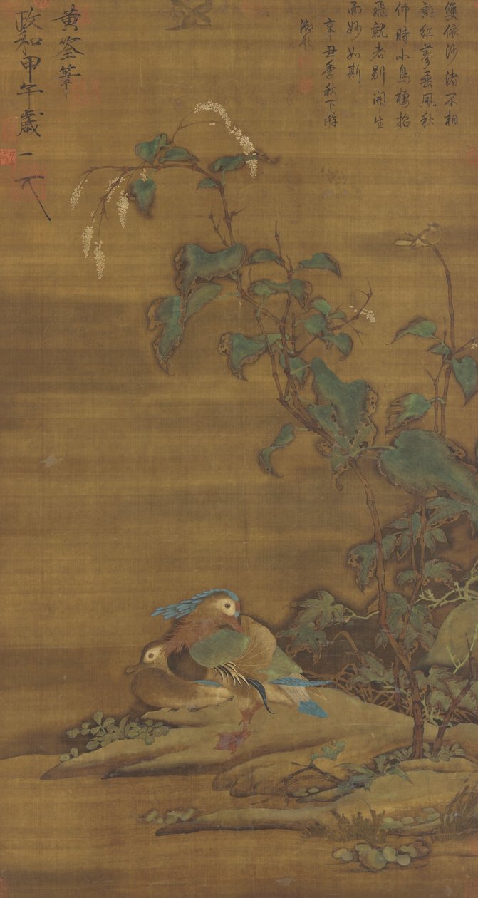 Mandariiniankat smartweedin alla, Ming- tai Qing-dynastia, 1400-1700-luku tekijältä Chinese School