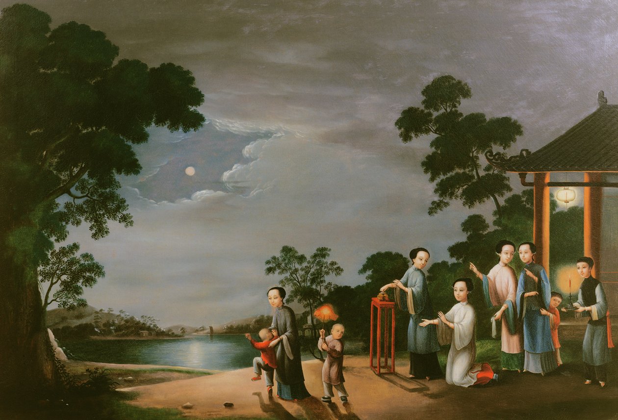 Mid-Autumn Moon Festival, noin 1800 tekijältä Chinese School
