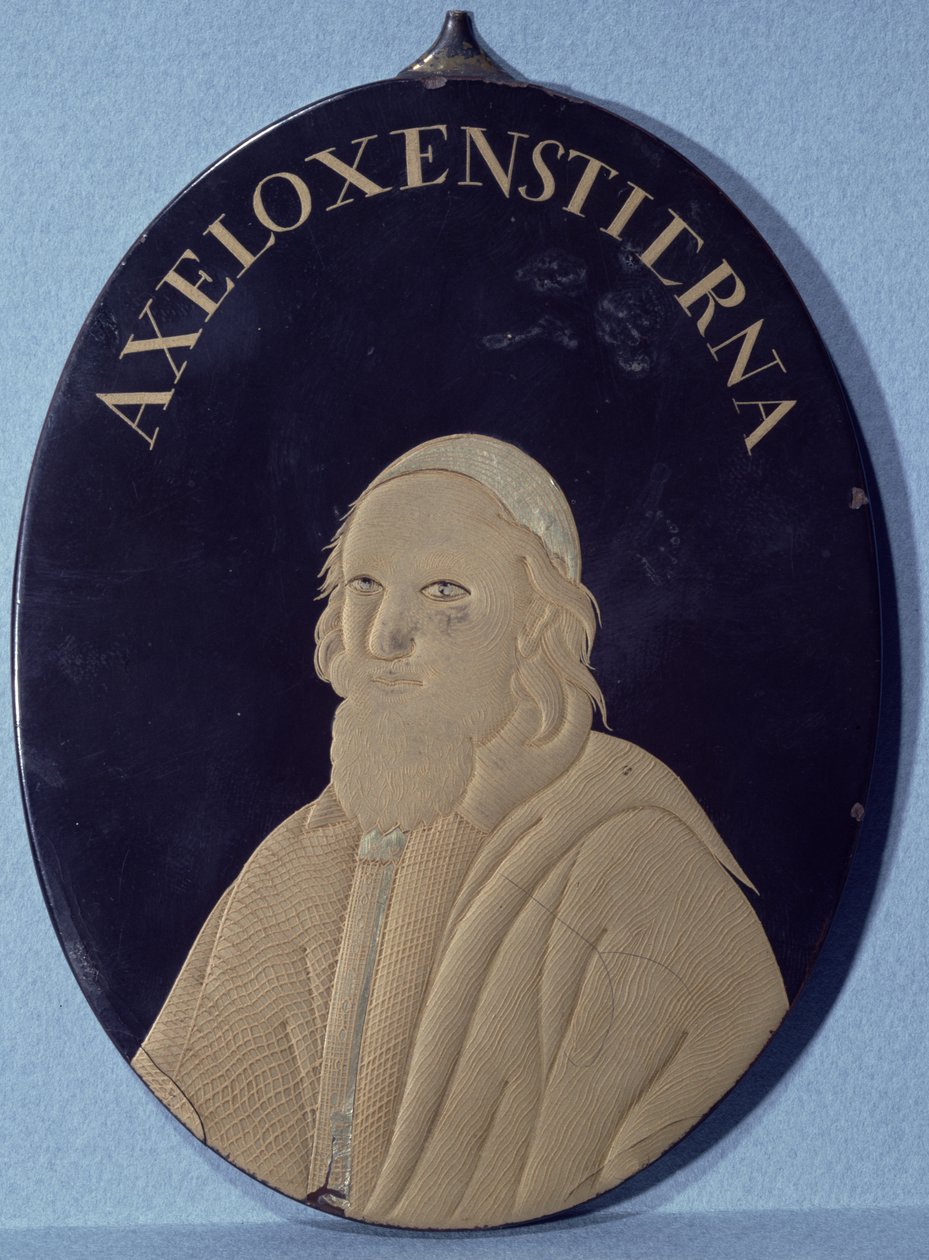 Axel Oxenstiernan (1583-1654) pienoismalli (lakattu metalli) tekijältä Chinese School