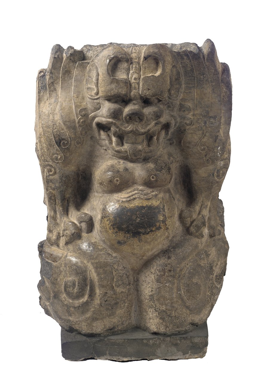 Kyykkyvartija-demoni, Hebein maakunta, jakokausi, 550-577 (tumma kalkkikivi) tekijältä Chinese School