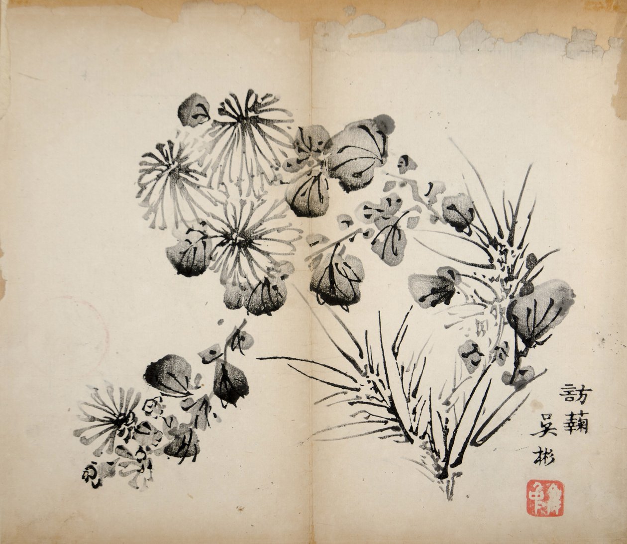 Ten Bamboo Studio Prints, 1643 (puupalikka) tekijältä Chinese School