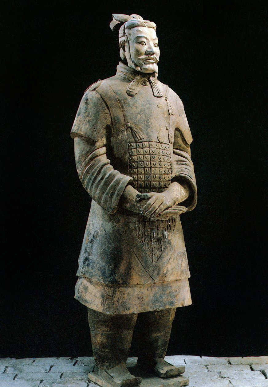 Terrakotta-armeijan soturi, keisari Qin Shi Huangin mausoleumi, 3. vuosisadalla eKr. (kuva) tekijältä Chinese School
