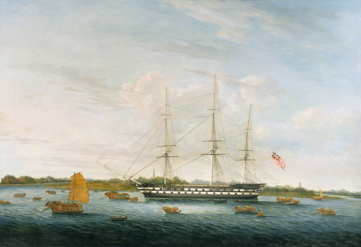 The Honorable East India Companys The Earl of Balcarras Kantonissa, 1816 tekijältä Chinese School
