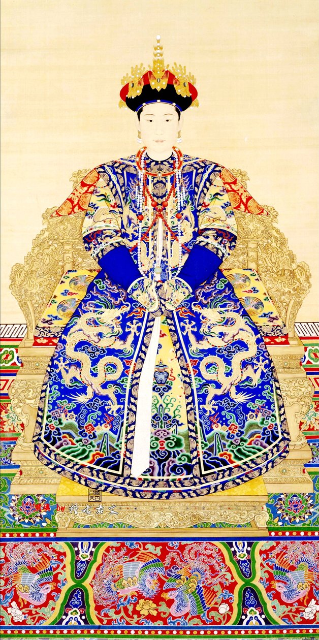 keisarinna Jin GX Ian (1681-1731), keisari Yongzhengin (1678-1735) ensimmäinen puoliso tekijältä Chinese School Chinese School