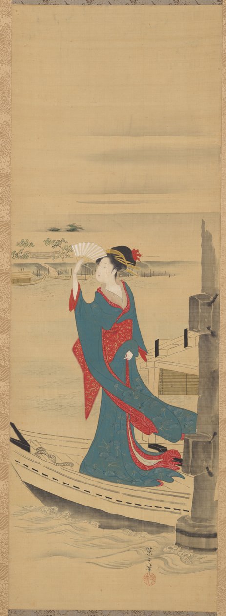 Kauneus veneessä Sumida-joella tekijältä Chobunsai Eishi