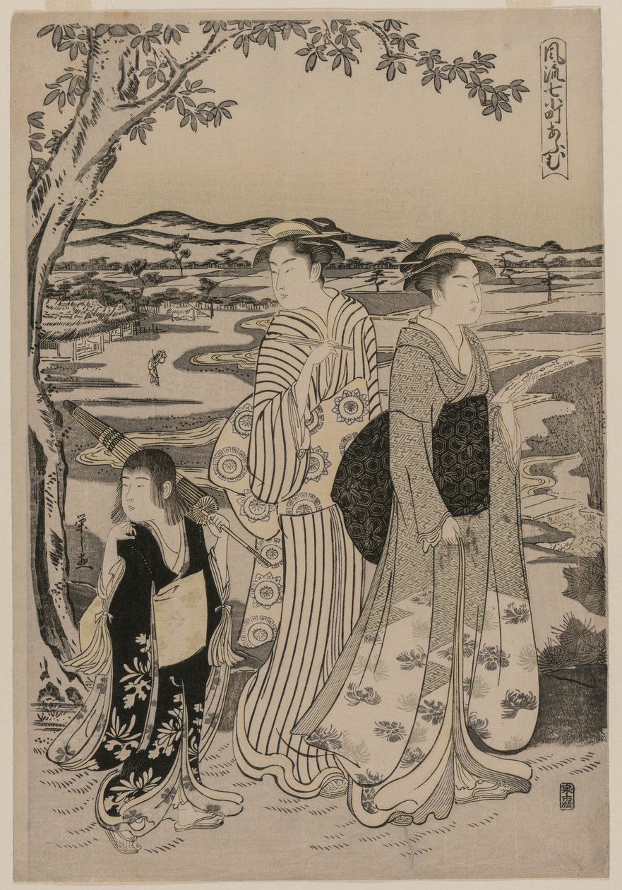 Omu papukaija (sarjasta Seitsemän eleganttia jaksoa runoilija Ono no Komachin elämästä) tekijältä Chobunsai Eishi